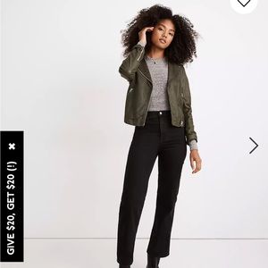 Madewell Petite slim wide leg jeans in lunar wash - 27